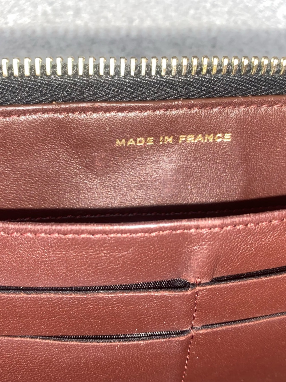Chanel Black Quilted Lambskin Leather Long Zip Wallet with Gold CC Logo EUC - Picture 10 of 15